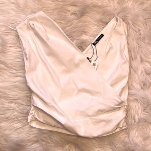 ZARA Asymmetric White Top